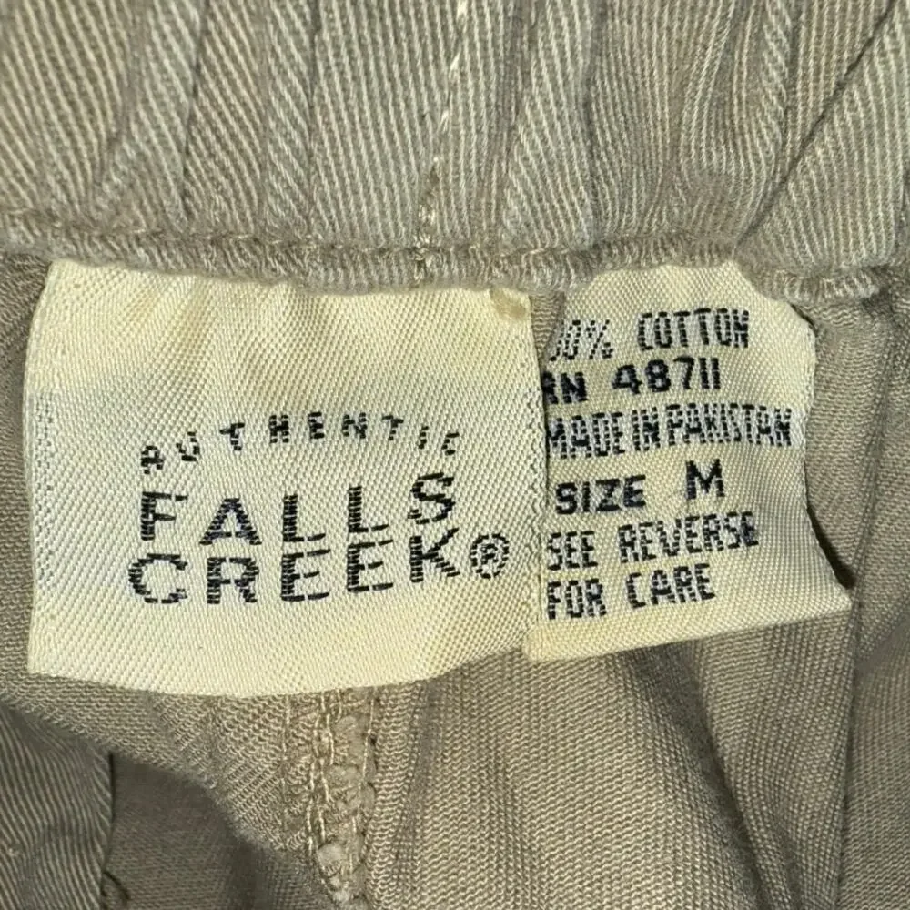 2 pairs of Falls Creek Light Khaki & Brown Green Cargo Shorts Size Medium Men’s